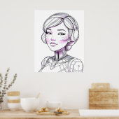 Friendly Cyber Companion Poster (Küche)