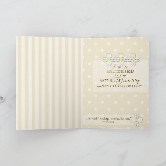 Friendly Daisy Blessings - "Sweet Friend" Karte (Innenseite)
