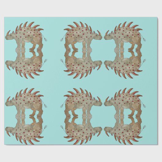 Friendly Dinosaur Geschenkpapier (Flach)