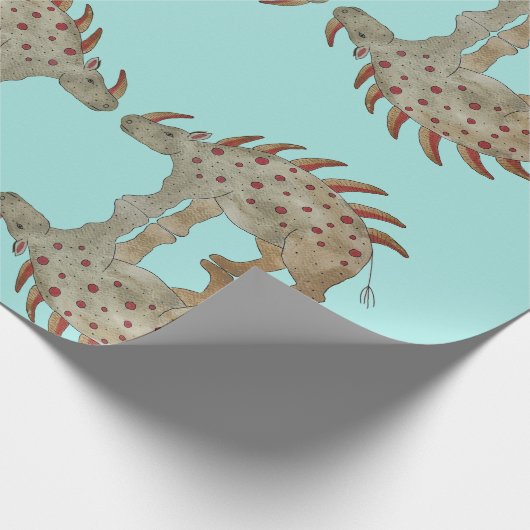 Friendly Dinosaur Geschenkpapier (Ecke)