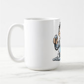 Friendly Doctor Mascot Medical Cartoon Design Kaffeetasse (Links)