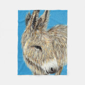 Friendly Donkey Painting Fleecedecke (Vorderseite)