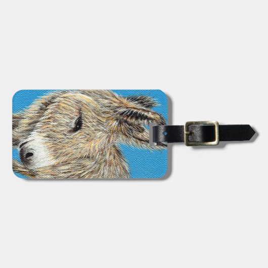 Friendly Donkey Painting Gepäckanhänger (Vorderseite horizontal)