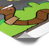 Friendly Earthworm Poster für Kinder Dekorprojekte (Ecke)