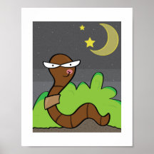 Friendly Earthworm Poster für Kinder Dekorprojekte
