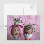 Friendly Eggmen Fun Easter Postkarte (Vorne/Hinten)