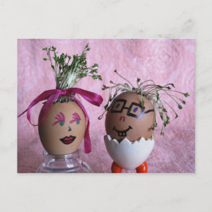 Friendly Eggmen Fun Easter Postkarte