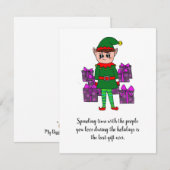 Friendly Elf Holiday Card Feiertagskarte (Vorne/Hinten)