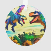 Friendly Encounter - Dragon and Dinosaur Ornament (Rückseite)