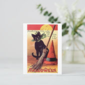 Friendly Fairy Vintag Halloween Postkarte (Stehend Vorderseite)