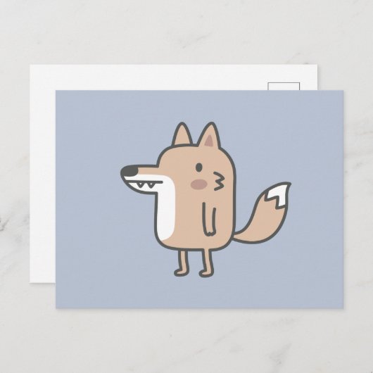 Friendly Fox Postkarte (Vorne/Hinten)