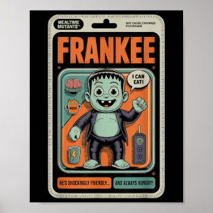 Friendly Frankenstein Monster Halloween Spaß Toy Poster