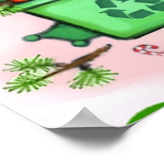 Friendly Friendly Christmas Frog Poster (Ecke)