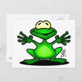 Friendly Frog Postkarte (Vorne/Hinten)