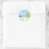 Friendly Frog und Schildkrötenkleber Runder Aufkleber (Tasche)