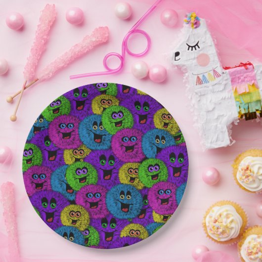 Friendly Fuzzles Niedliche Kreaturen Papier Teller (Party)