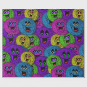 Friendly Fuzzles Niedliche Kreaturen Wrapping Pape Geschenkpapier (Flach)