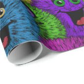 Friendly Fuzzles Niedliche Kreaturen Wrapping Pape Geschenkpapier (Rolleneckpunkt)