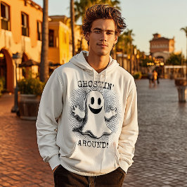 Friendly Ghost - Ghostin' Around Retro Design Hoodie