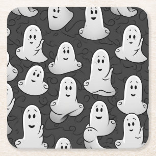 Friendly Ghost Rechteckiger Pappuntersetzer
