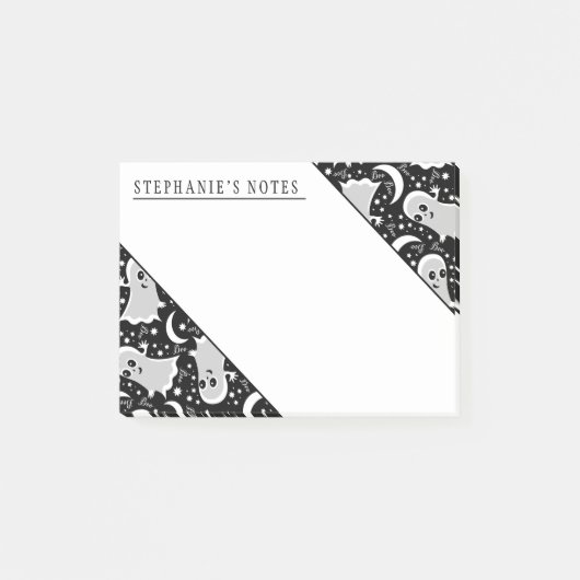 Friendly Ghost sagt Boo Post-it Klebezettel (Vorderseite)