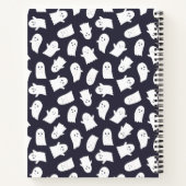 Friendly Ghosts Halloween Muster Personalisiert Notizblock (Rückseite)