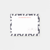 Friendly Ghosts Halloween Pattern Post-it Klebezettel (Vorderseite)