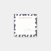 Friendly Ghosts Halloween Pattern Post-it Klebezettel (Vorderseite)