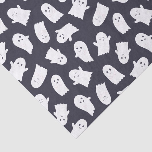 Friendly Ghosts Halloween Pattern Seidenpapier (Detail)