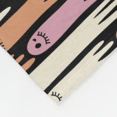 Friendly Ghosts in Cream Orange and Pink  Fleecedecke (Ecke)