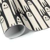 Friendly Ghosts on Cream and Pink – Halloween Patt Geschenkpapier (Rolleneckpunkt)