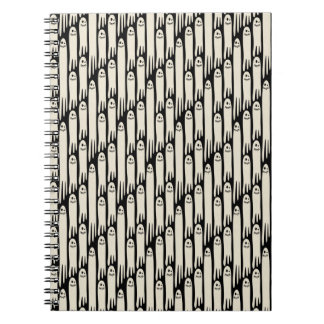 Friendly Ghosts on Cream and Pink – Halloween Patt Notizblock