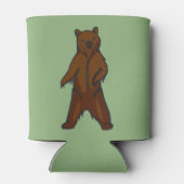 Friendly Green Brown Grizzly Bär Dosenkühler (Rückseite)