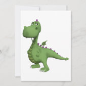 Friendly Green Dinosaur Einladung (Vorderseite)