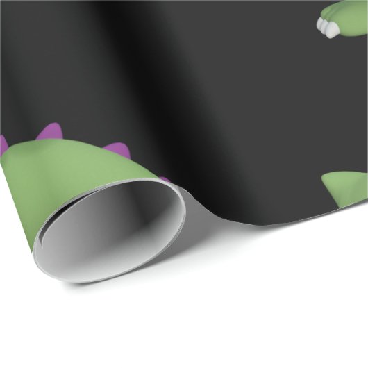 Friendly Green Dinosaur Geschenkpapier (Rolleneckpunkt)