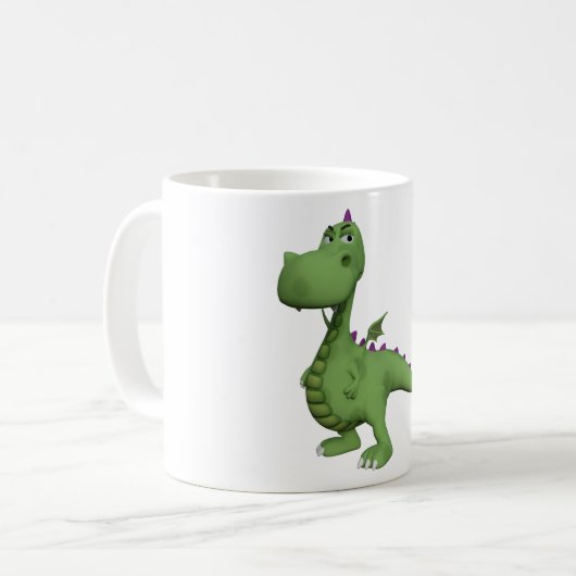 Friendly Green Dinosaur Kaffeetasse (Vorderseite Links)