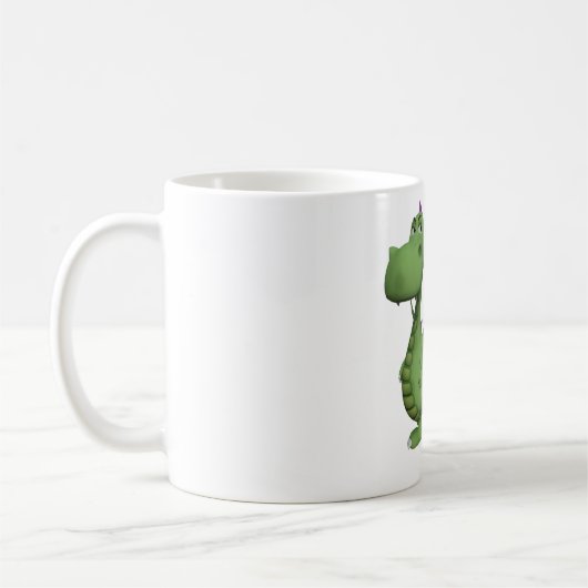 Friendly Green Dinosaur Kaffeetasse (Links)