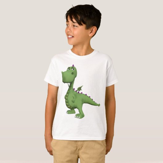 Friendly Green Dinosaur T-Shirt (Vorne ganz)