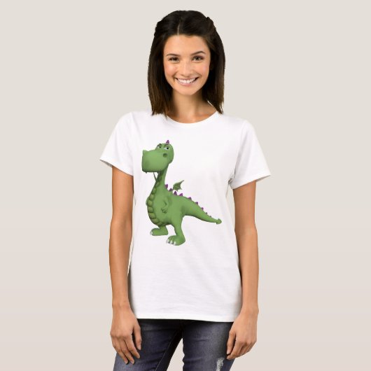 Friendly Green Dinosaur T-Shirt (Vorne ganz)