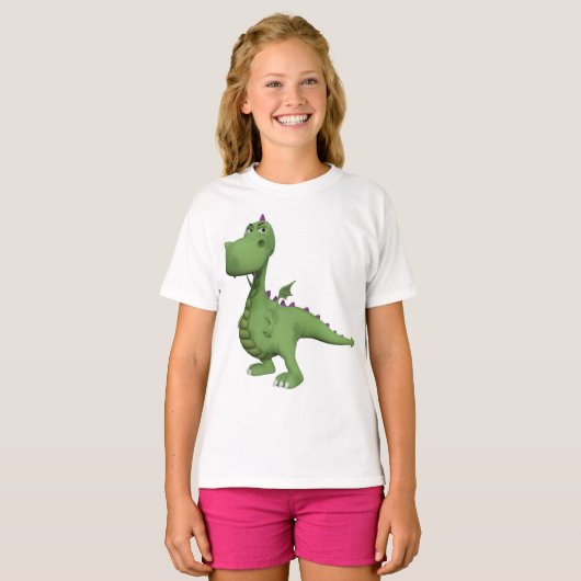 Friendly Green Dinosaur T-Shirt (Vorne ganz)
