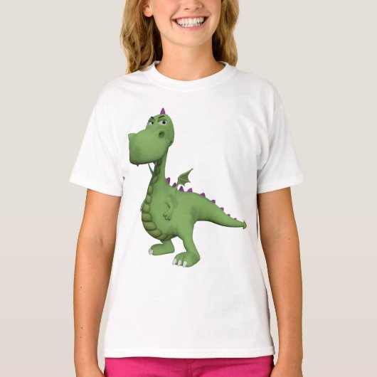 Friendly Green Dinosaur T-Shirt (Vorderseite)