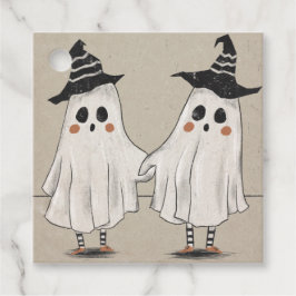 Friendly Halloween Ghost Twins Geschenkanhänger