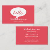 Friendly Hello Visitenkarte (Vorne/Hinten)