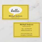Friendly Hello Visitenkarte (Vorne/Hinten)