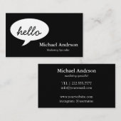 Friendly Hello Visitenkarte (Vorne/Hinten)