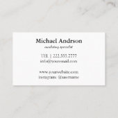 Friendly Hello Visitenkarte (Rückseite)