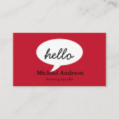Friendly Hello Visitenkarte (Vorderseite)