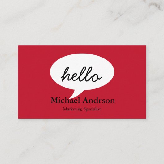 Friendly Hello Visitenkarte (Vorderseite)