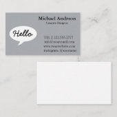 Friendly Hello Visitenkarte (Vorne/Hinten)