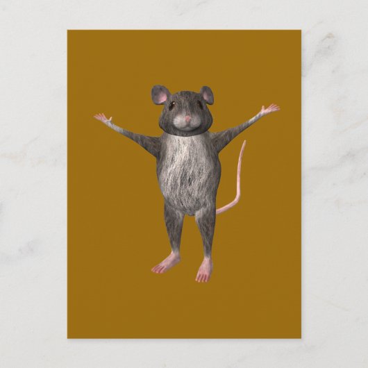Friendly House Mouse Postkarte (Vorderseite)